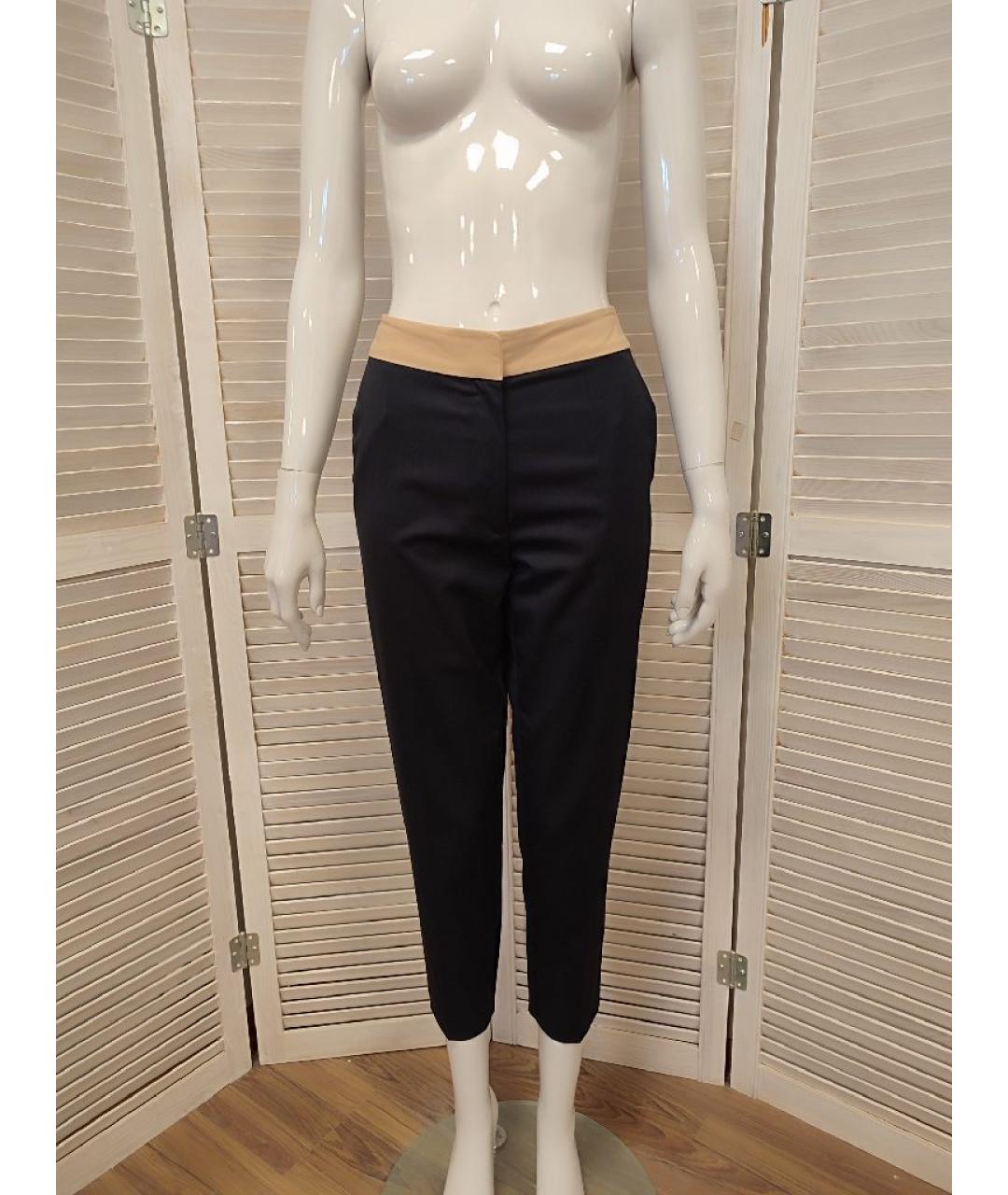 SANDRO Темно-синие шерстяные брюки узкие, фото 10