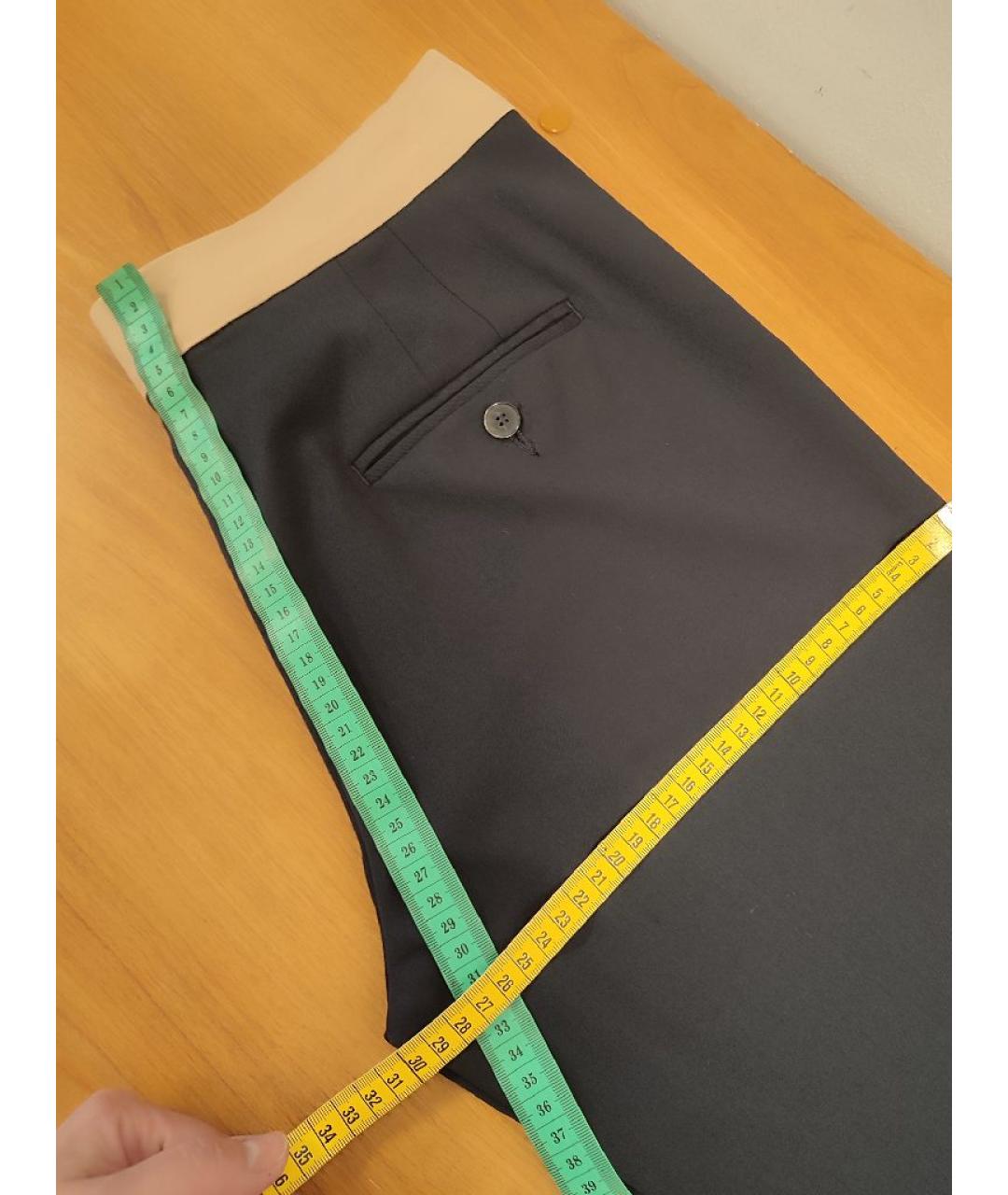 SANDRO Темно-синие шерстяные брюки узкие, фото 8