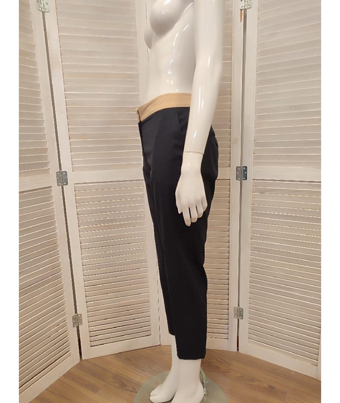 SANDRO Темно-синие шерстяные брюки узкие, фото 4