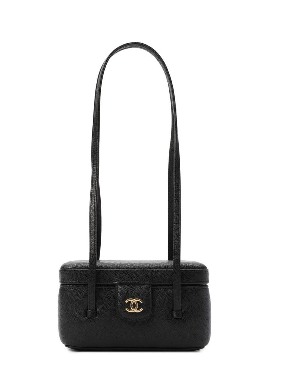 CHANEL Черная кожаная сумка через плечо, фото 5