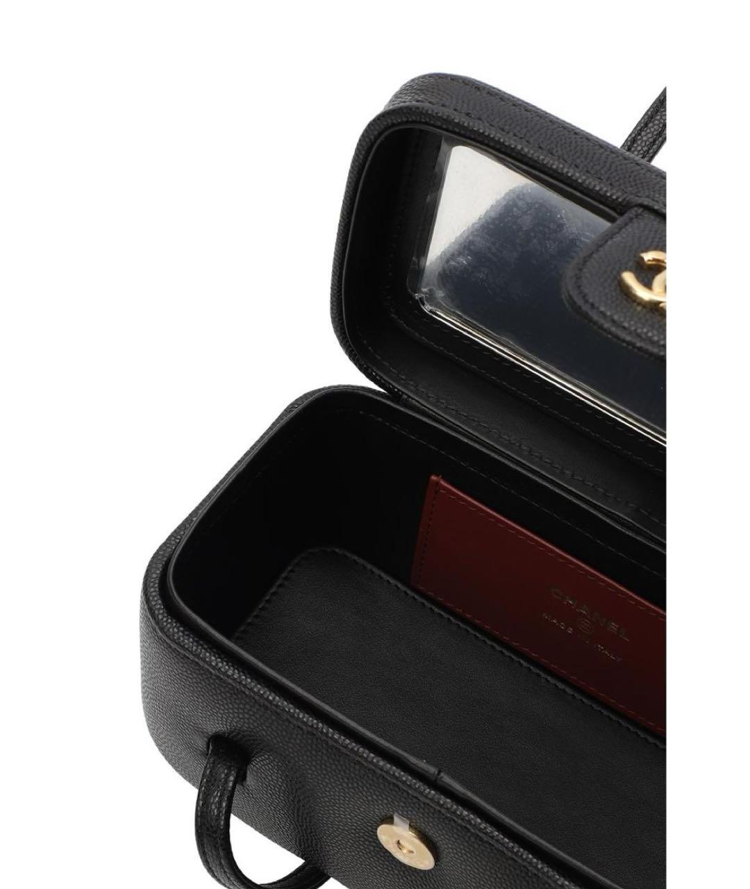 CHANEL Черная кожаная сумка через плечо, фото 4