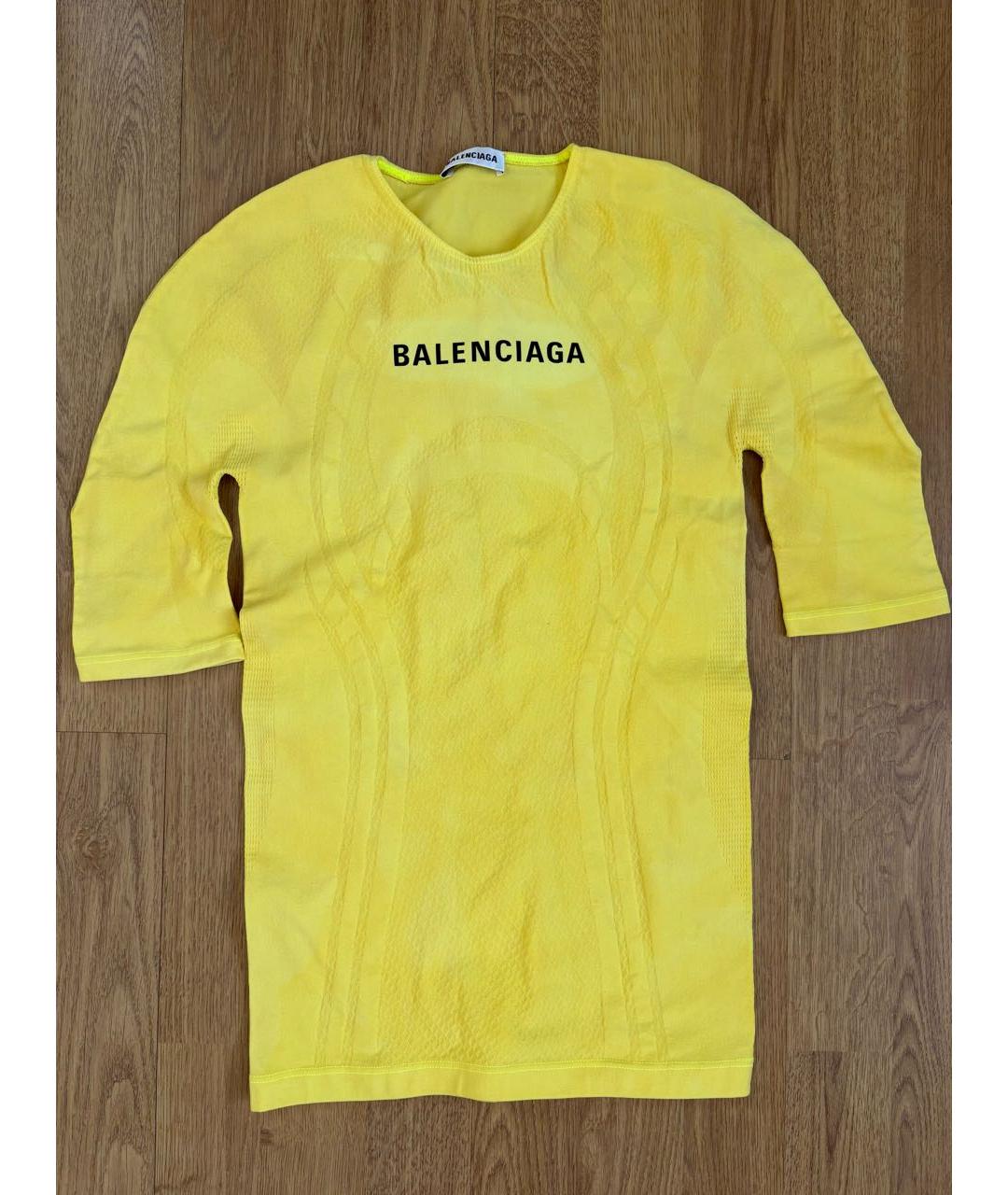 BALENCIAGA Желтая футболка, фото 6