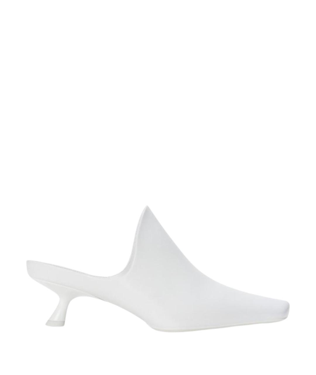 LOEWE Белые кожаные мюли, фото 1