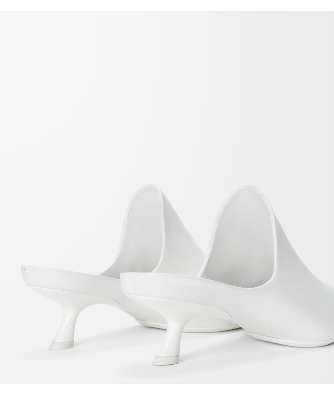 LOEWE Белые кожаные мюли, фото 4