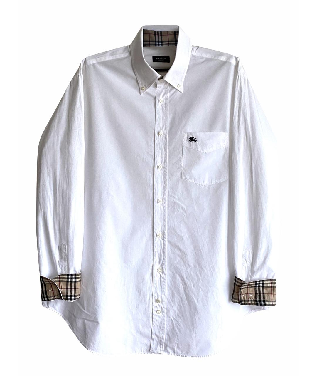 BURBERRY Белая хлопковая кэжуал рубашка, фото 1