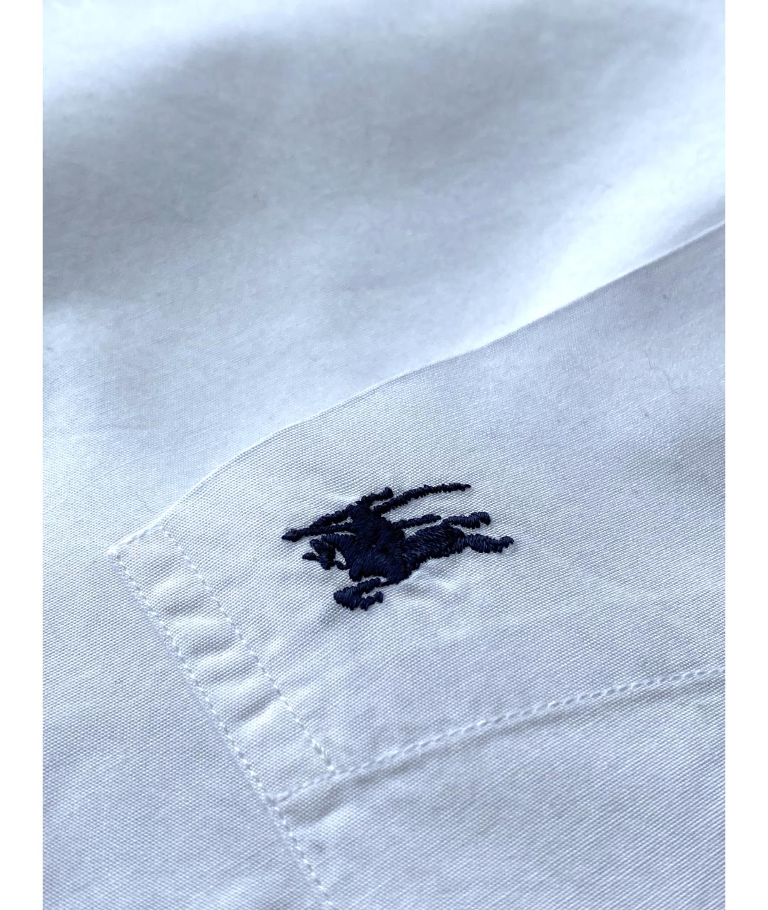 BURBERRY Белая хлопковая кэжуал рубашка, фото 4