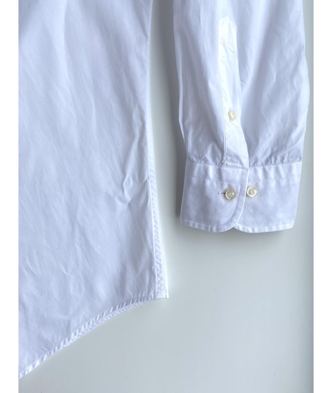 BURBERRY Белая хлопковая кэжуал рубашка, фото 3