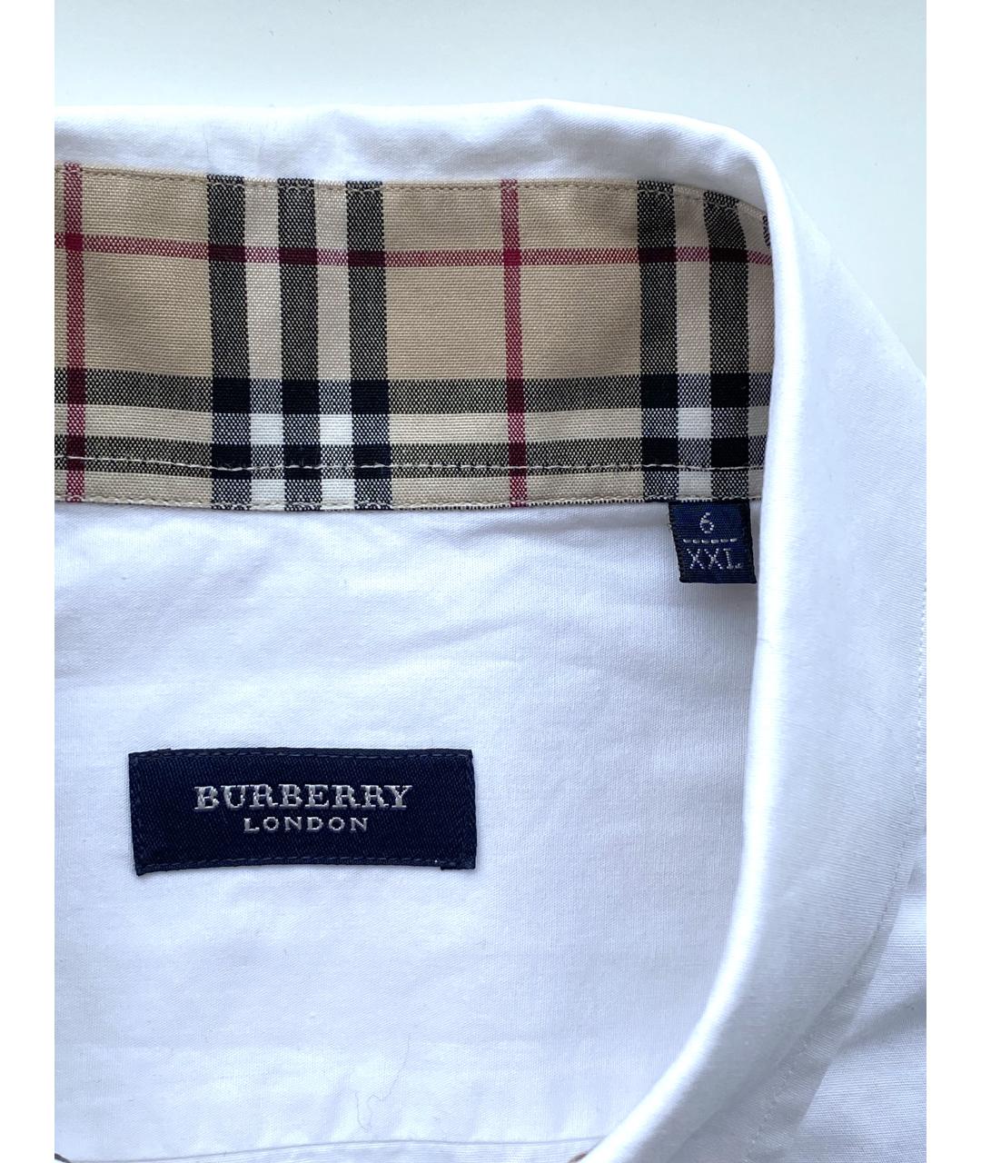 BURBERRY Белая хлопковая кэжуал рубашка, фото 6