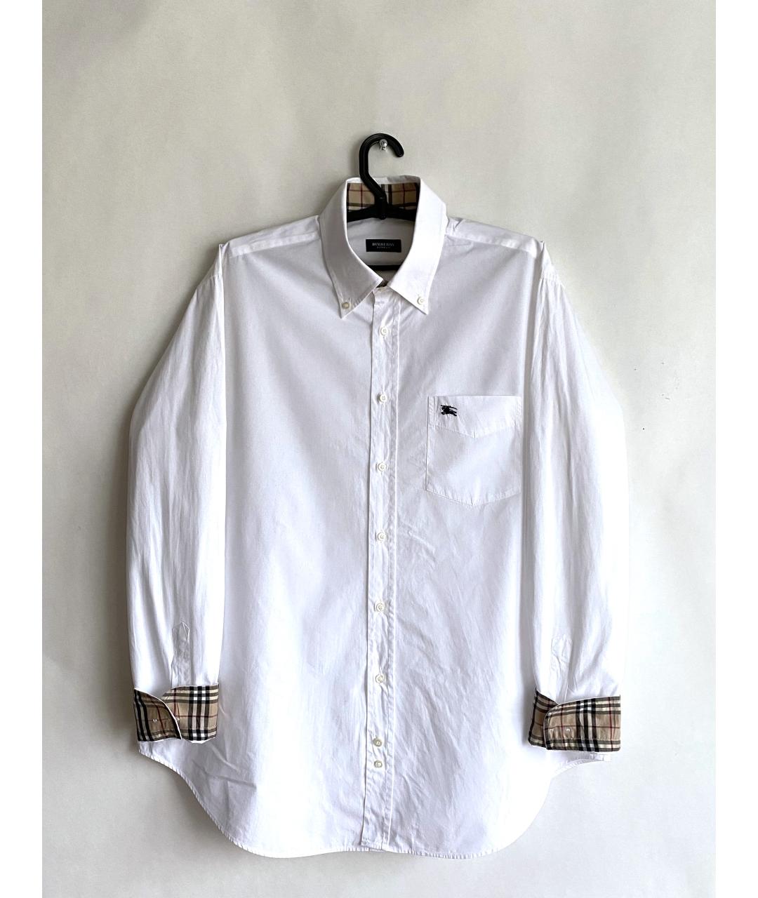 BURBERRY Белая хлопковая кэжуал рубашка, фото 9