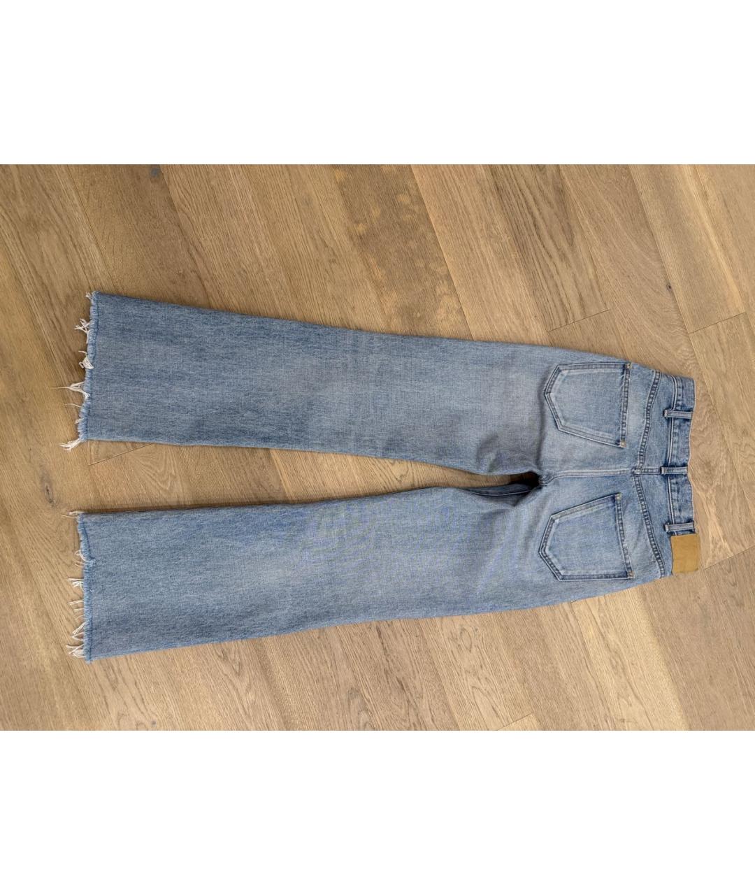 CELINE Голубые хлопковые прямые джинсы, фото 2