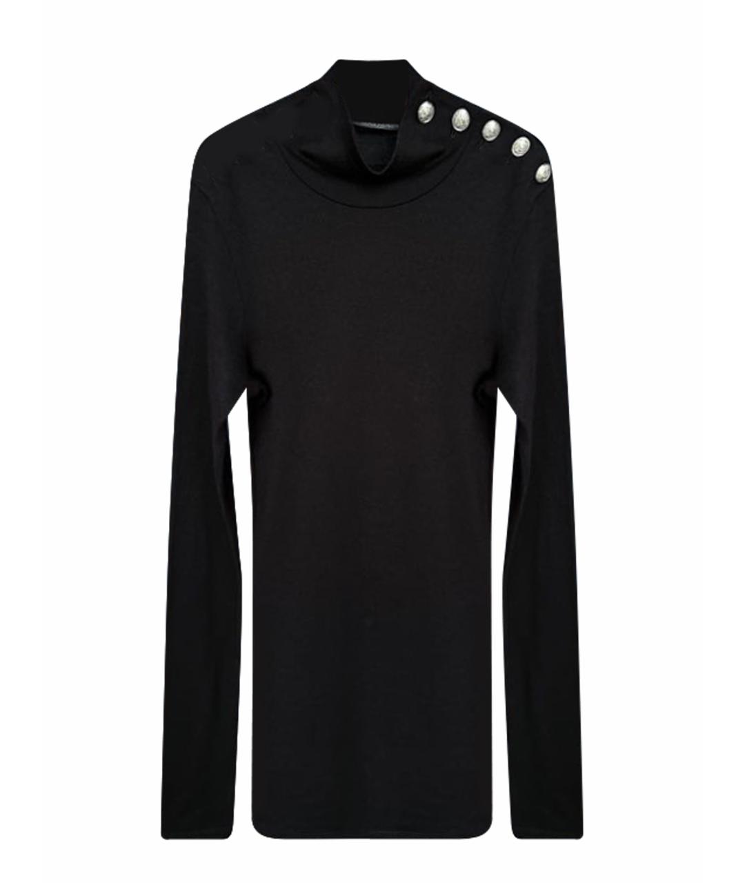 BALMAIN Черная шерстяная водолазка, фото 1