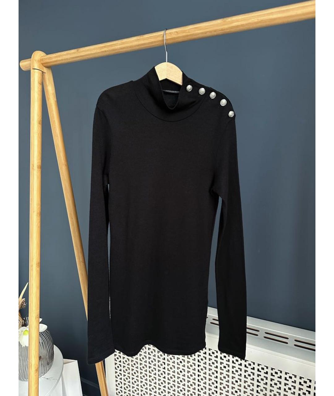 BALMAIN Черная шерстяная водолазка, фото 6