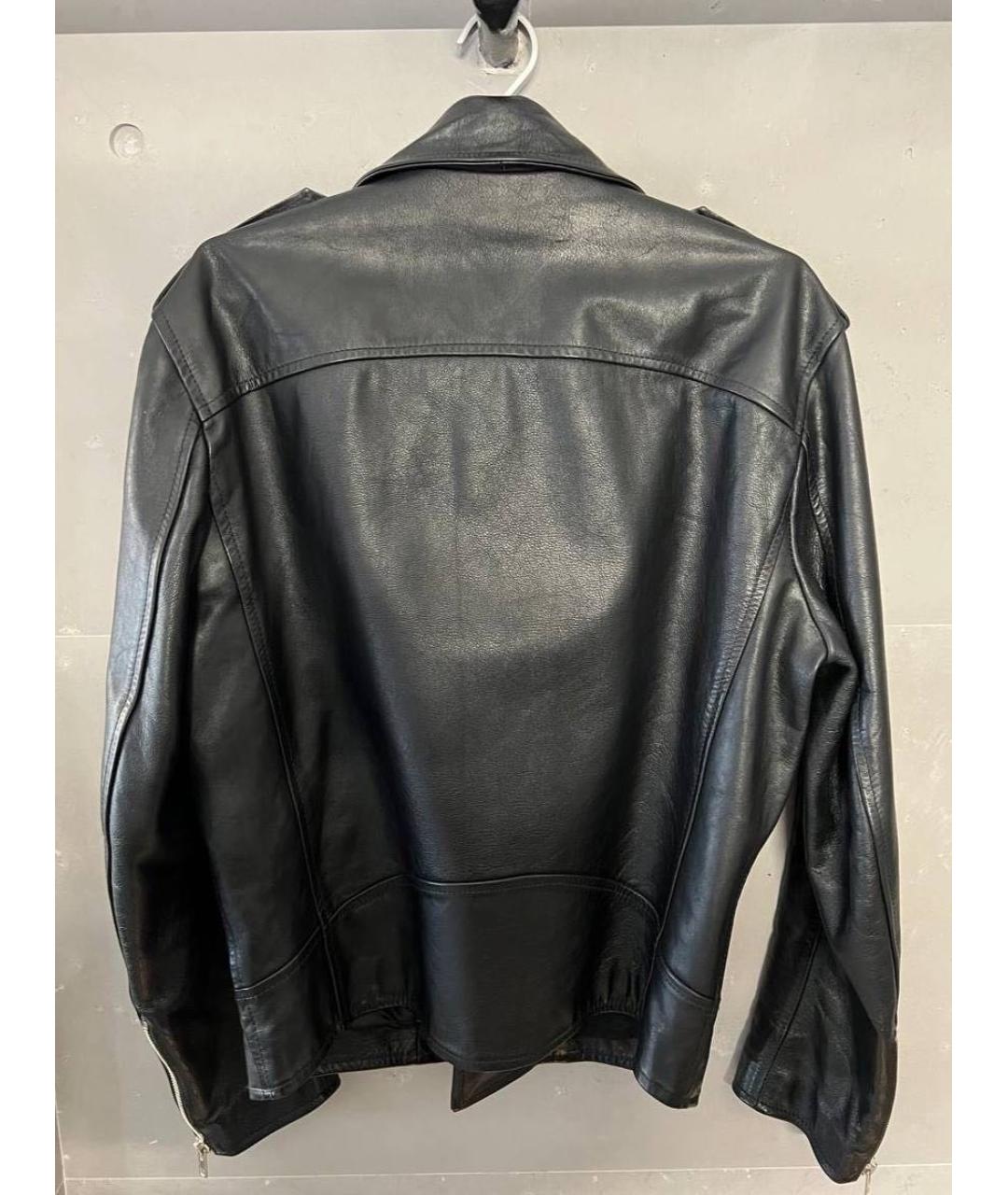 VETEMENTS Черная кожаная куртка, фото 2