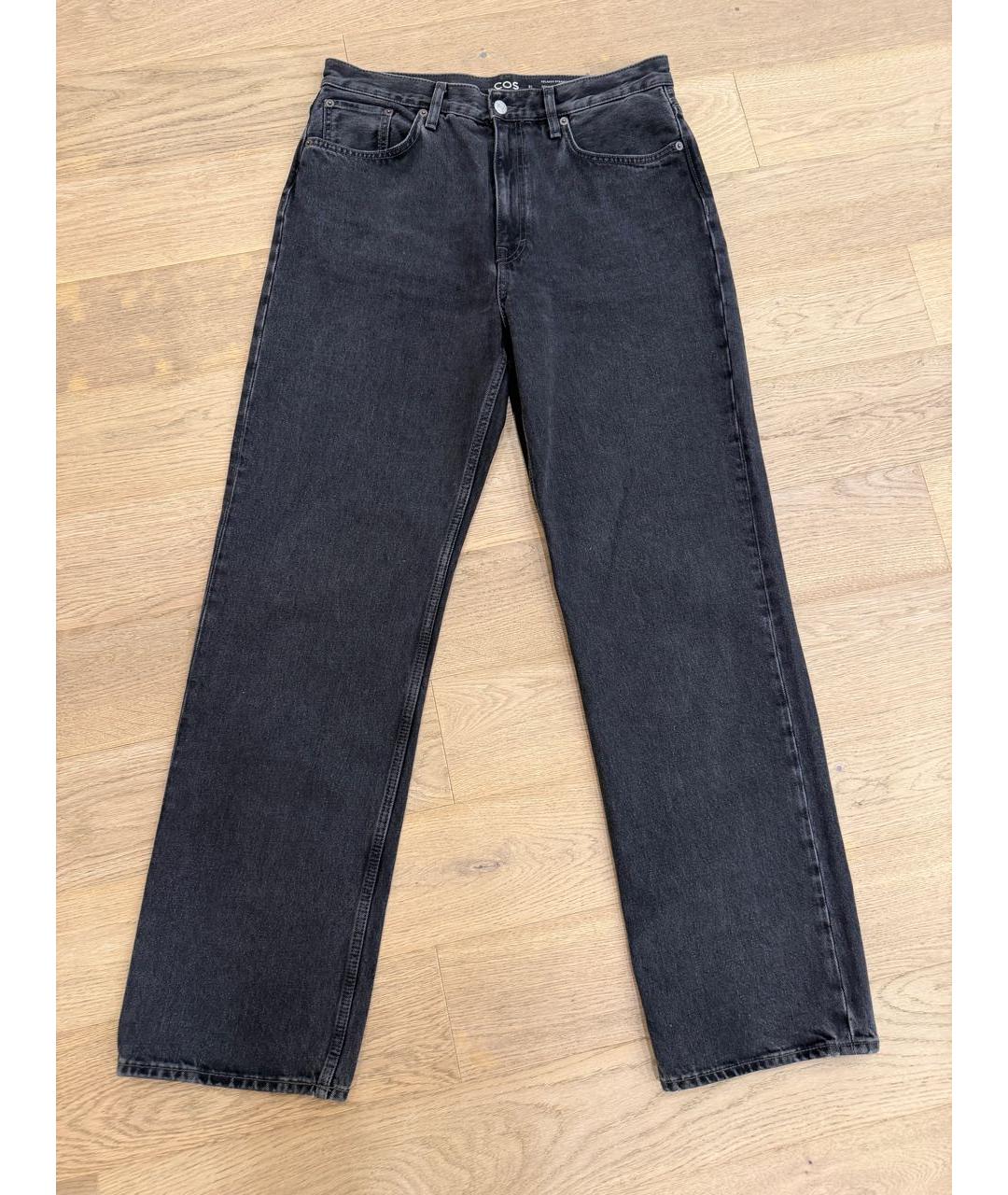 COS Серые хлопковые прямые джинсы, фото 4