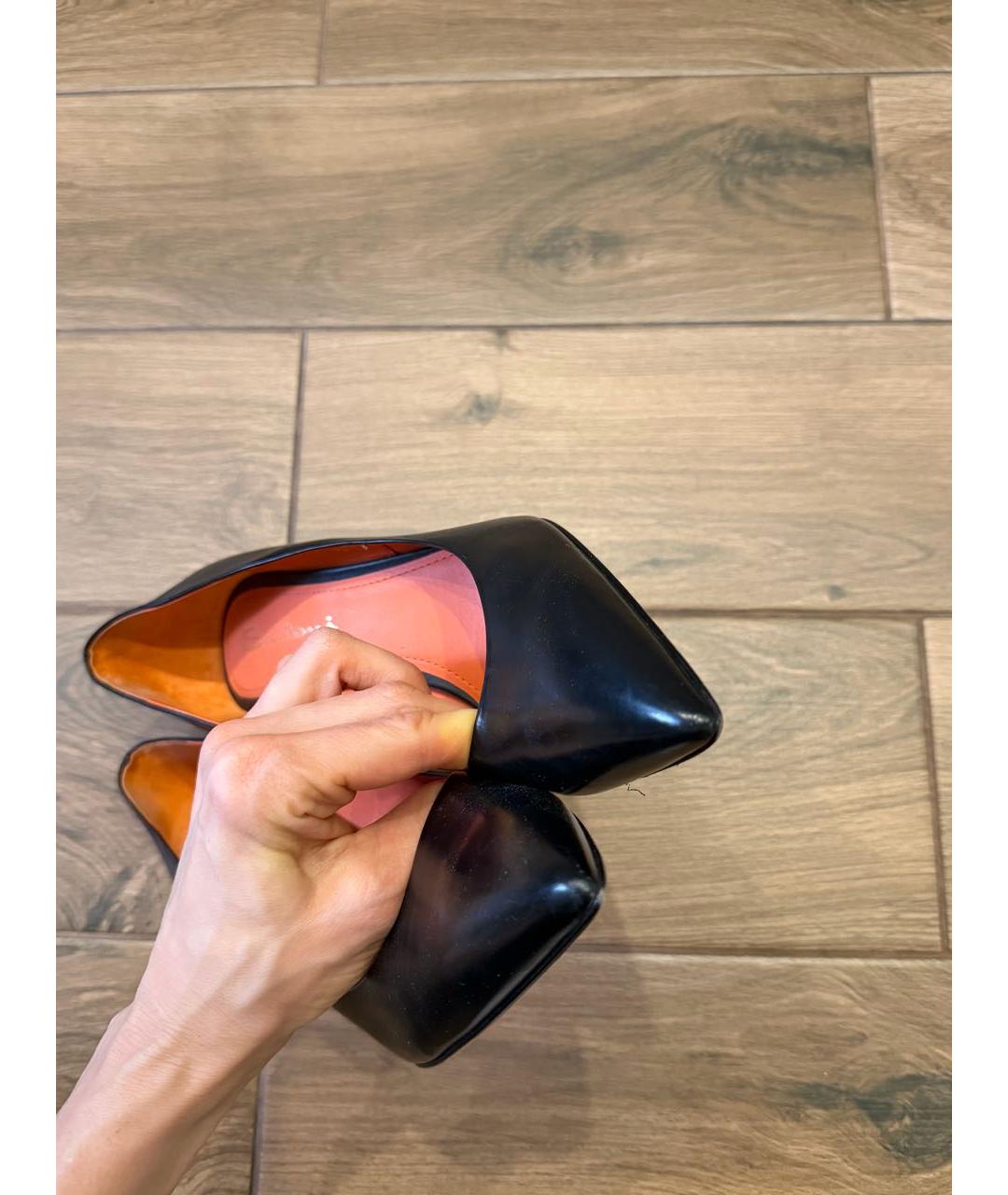 SANTONI Черные кожаные туфли, фото 3