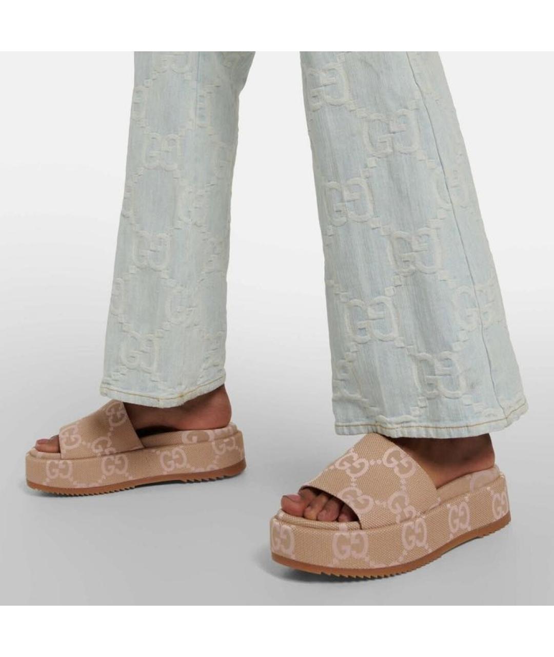 GUCCI Текстильные шлепанцы, фото 7