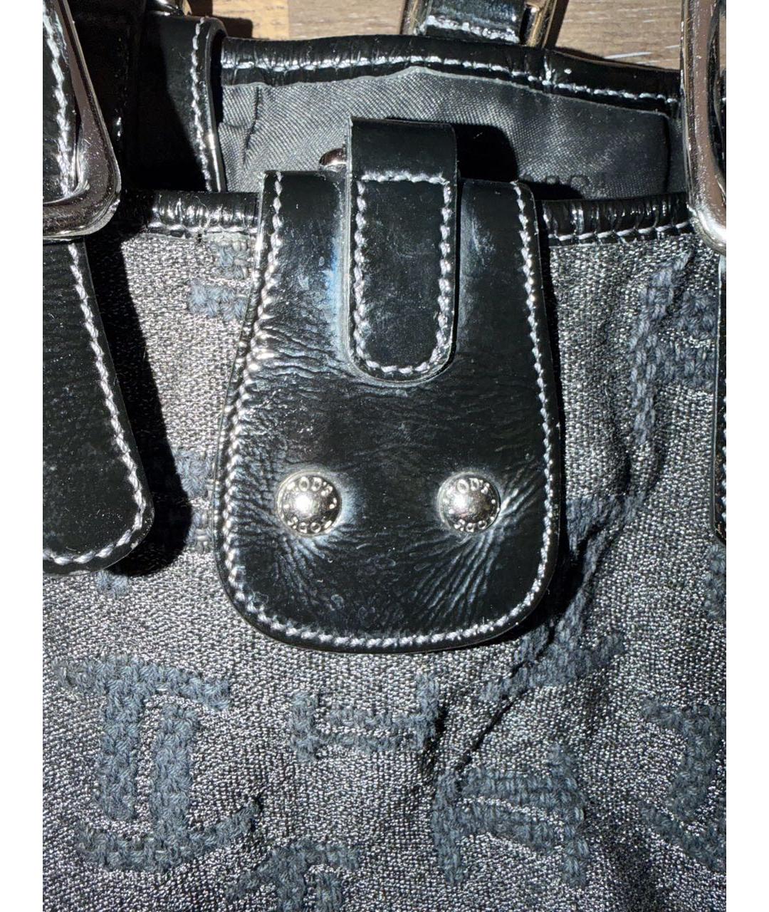 TOD'S Серая жаккардовая сумка тоут, фото 6