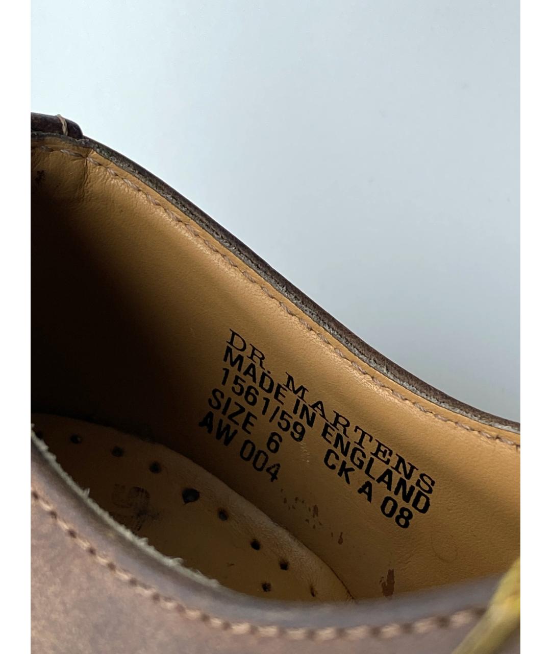 DR. MARTENS Коричневые кожаные брогги и оксфорды, фото 8