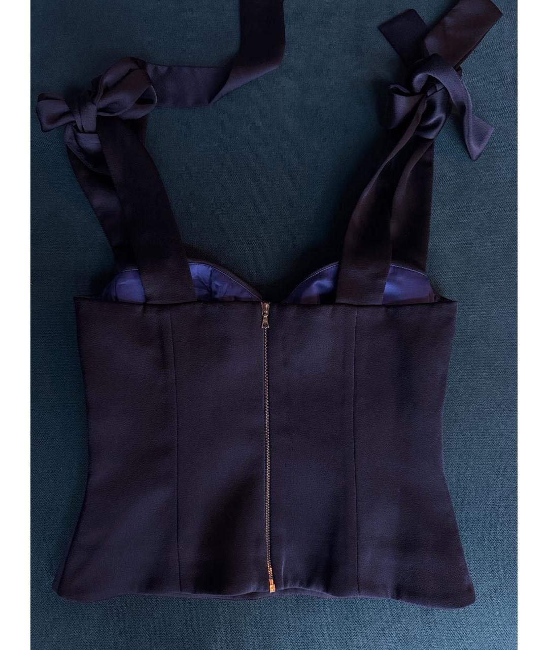 ROZIECORSETS Темно-синий атласный корсет, фото 2
