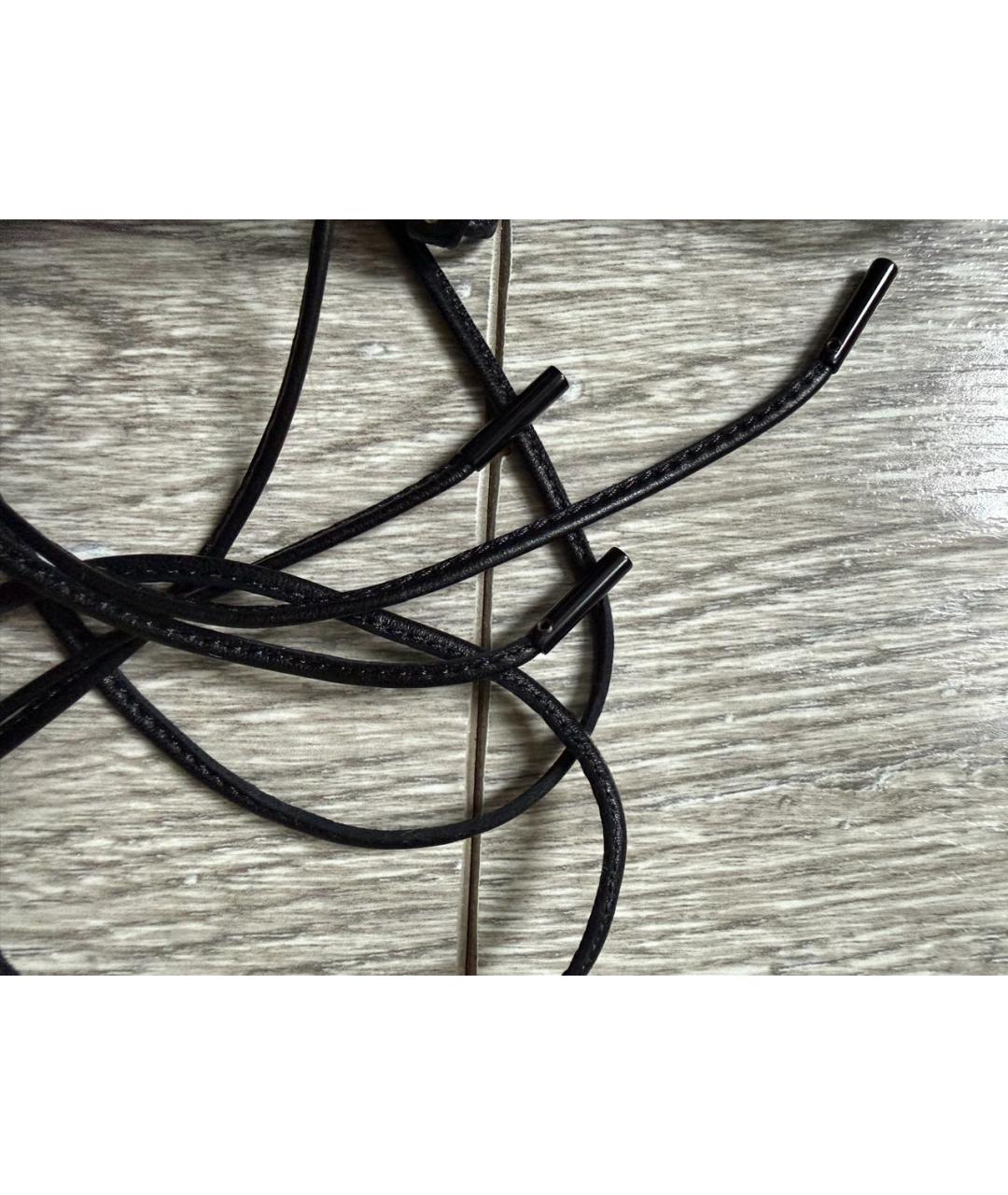 SAINT LAURENT Черные кожаные сандалии, фото 8