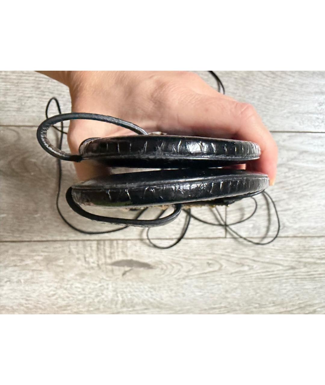 SAINT LAURENT Черные кожаные сандалии, фото 5