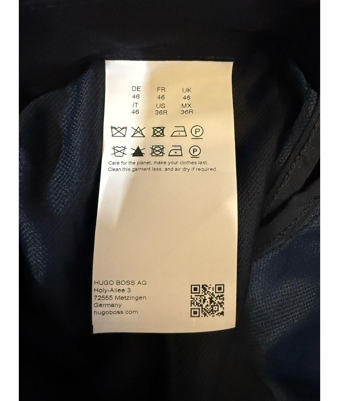 HUGO BOSS Темно-синий классический костюм, фото 6