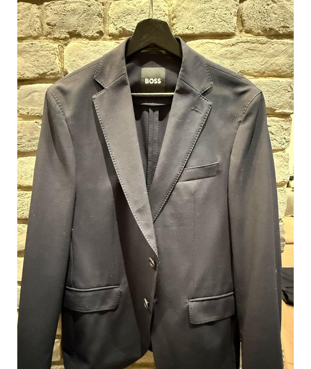 HUGO BOSS Темно-синий классический костюм, фото 4