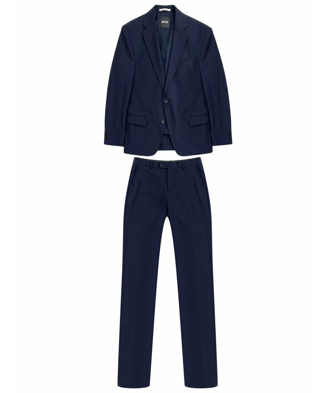 HUGO BOSS Темно-синий классический костюм, фото 1