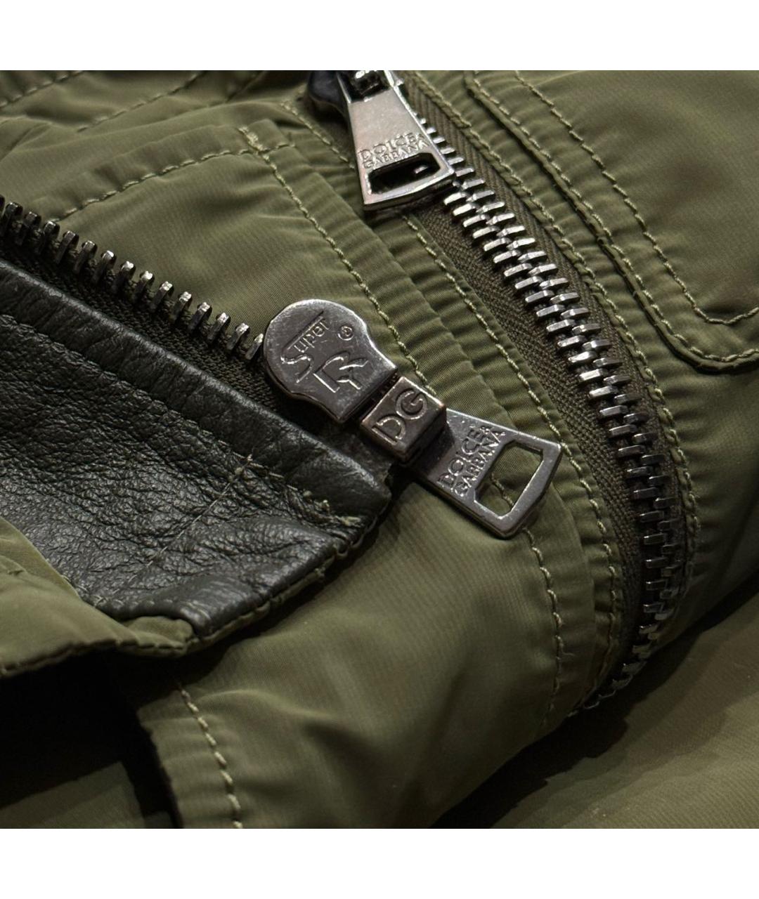 DOLCE&GABBANA Зеленая полиамидовая куртка, фото 8