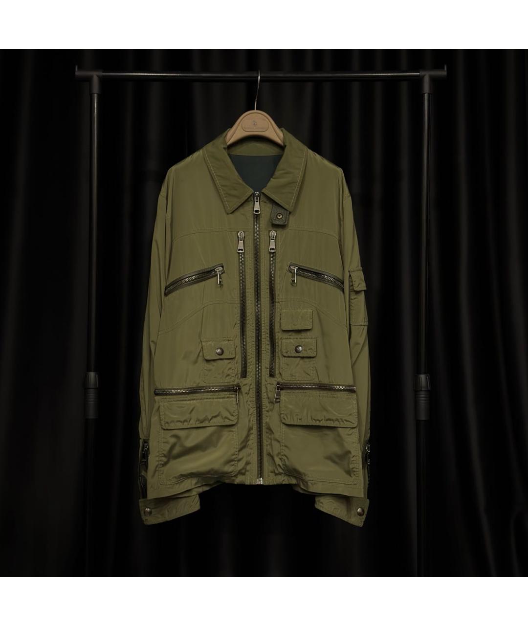 DOLCE&GABBANA Зеленая полиамидовая куртка, фото 5