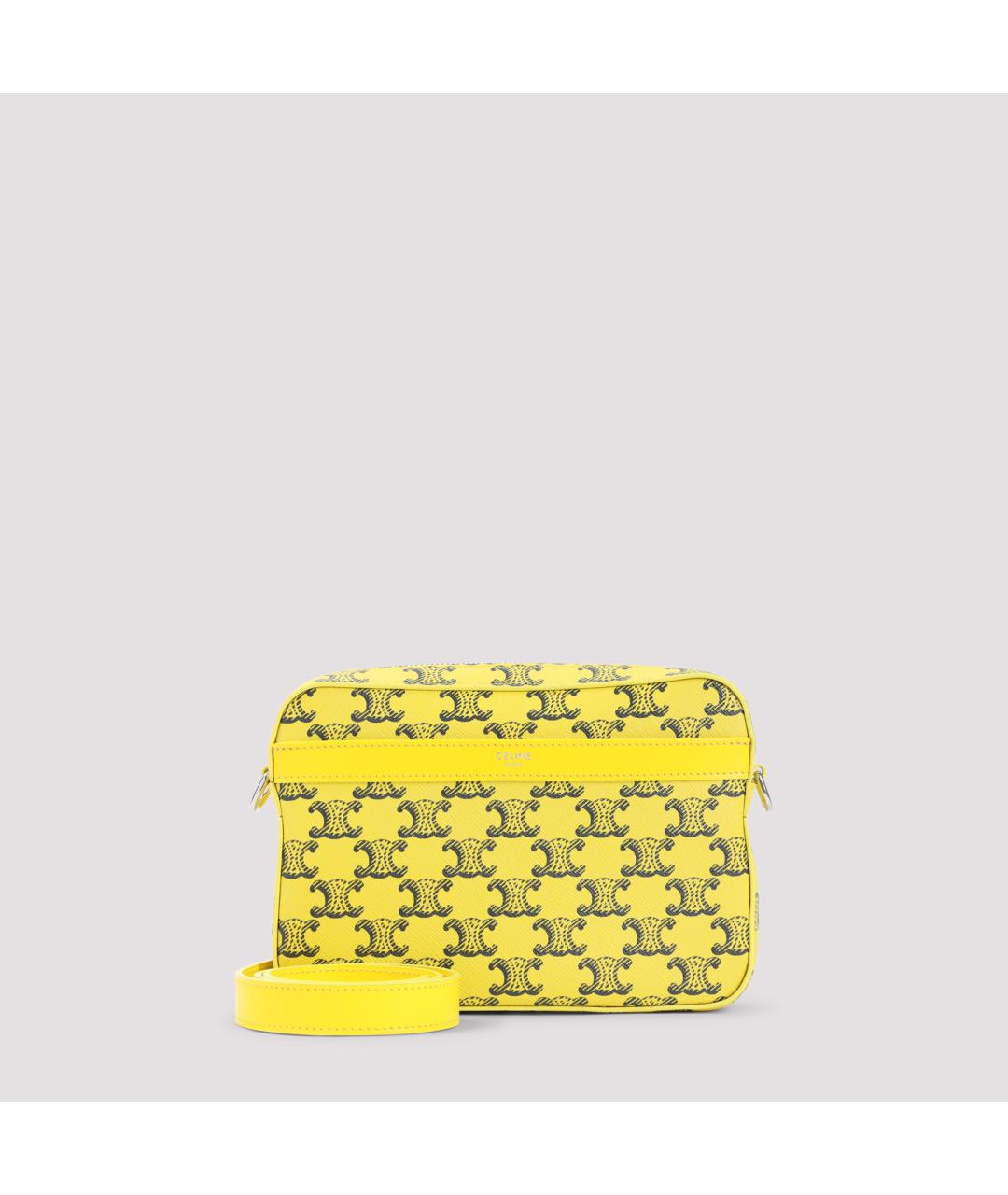 CELINE Желтая сумка на плечо, фото 2