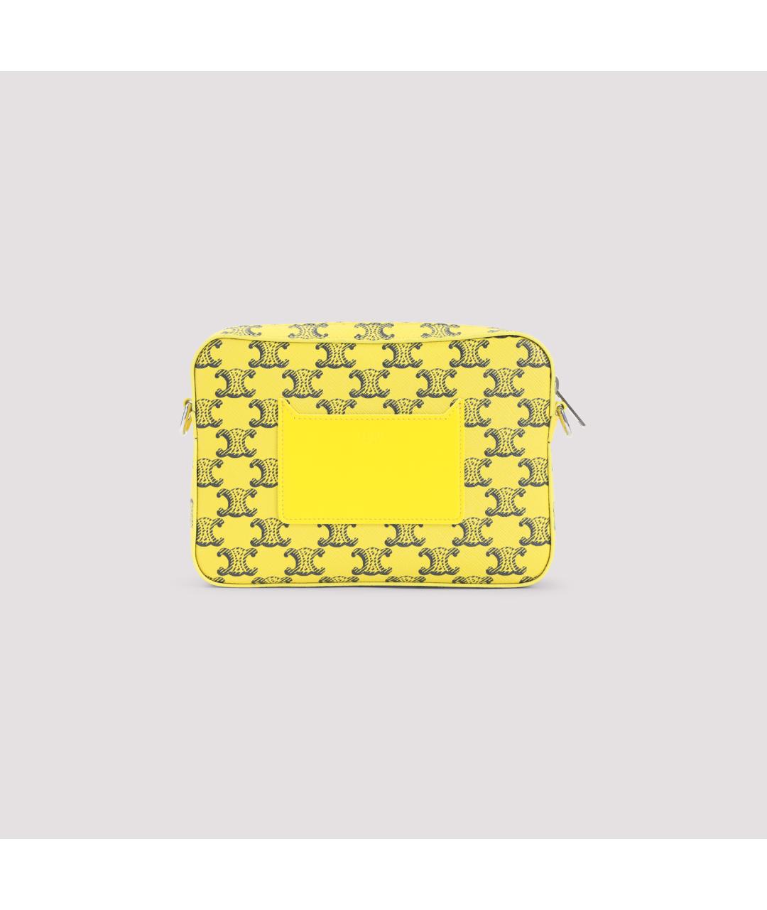 CELINE Желтая сумка на плечо, фото 4