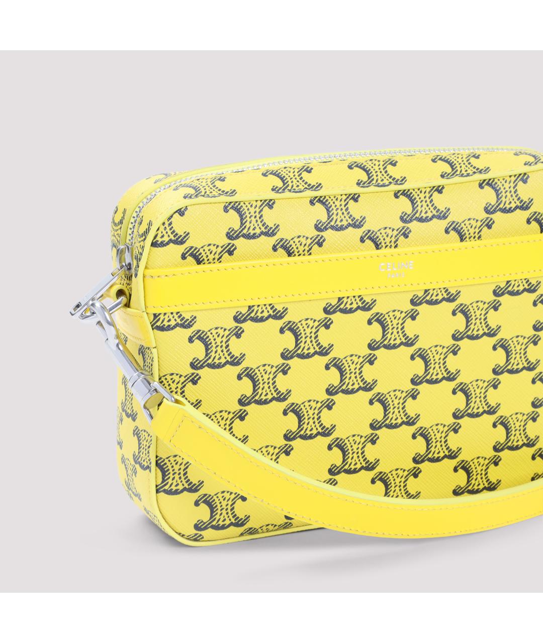 CELINE Желтая сумка на плечо, фото 5