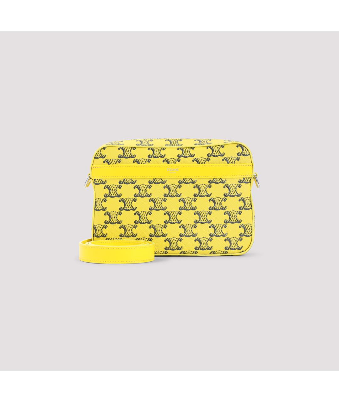 CELINE Желтая сумка на плечо, фото 3