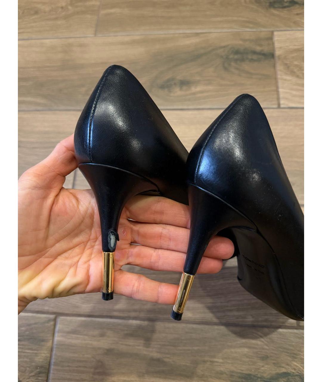 TOM FORD Черные кожаные туфли, фото 4