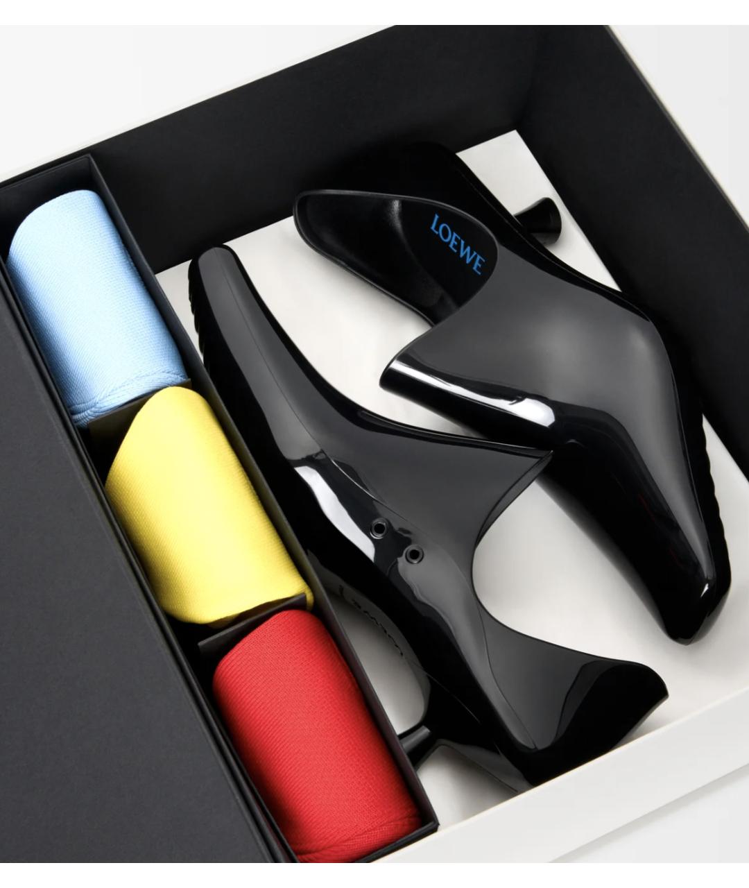 LOEWE Черные ботильоны, фото 5