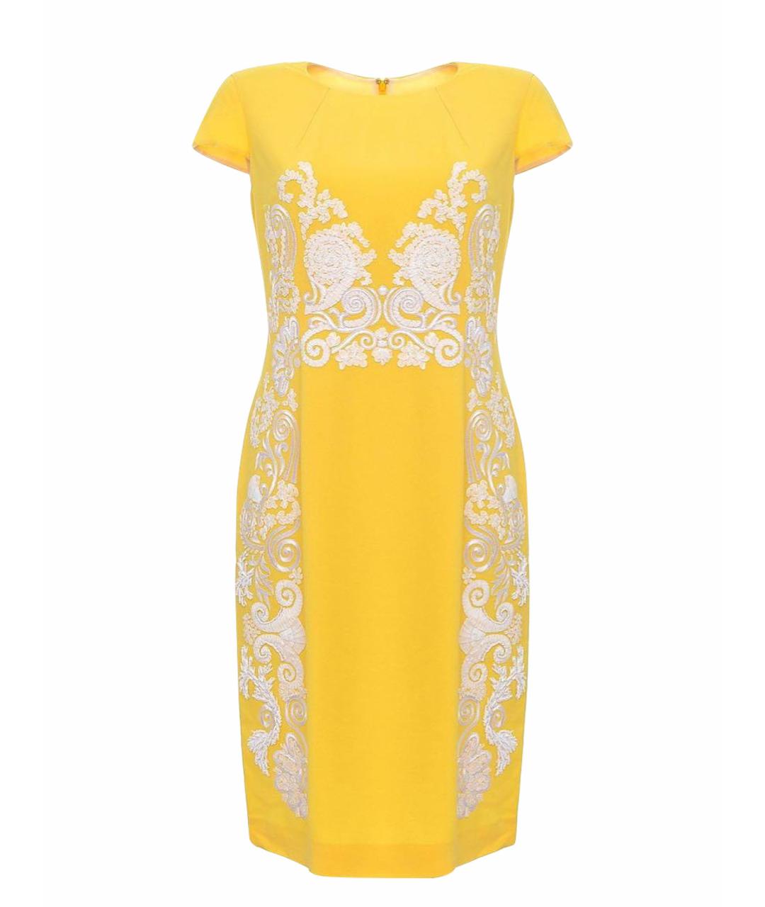 MANTU Желтое ацетатное платье, фото 1