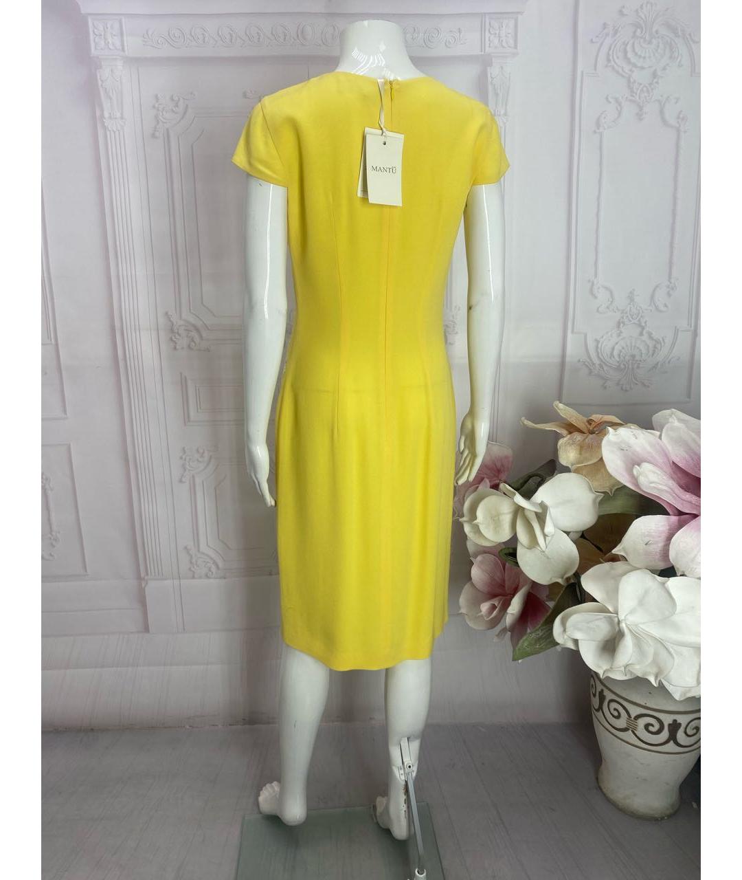 MANTU Желтое ацетатное платье, фото 6