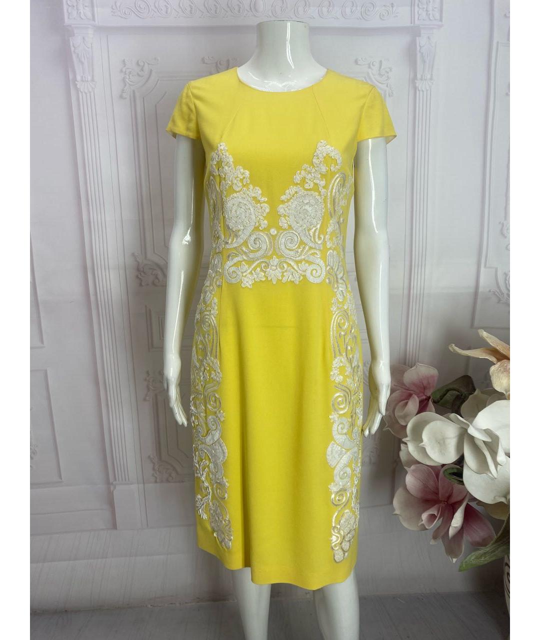 MANTU Желтое ацетатное платье, фото 5