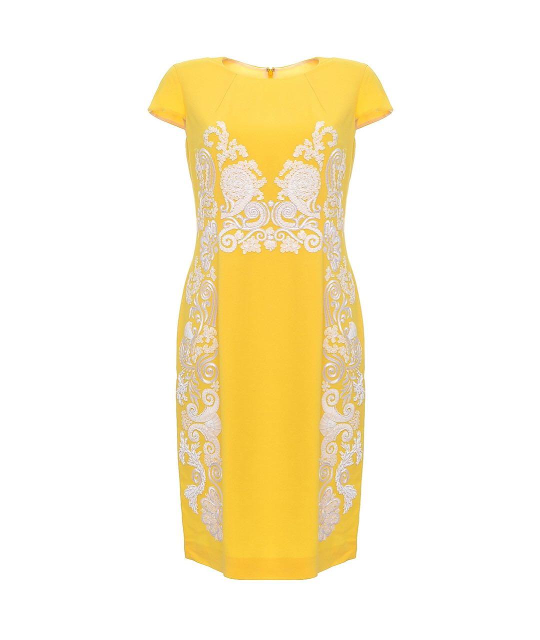 MANTU Желтое ацетатное платье, фото 9