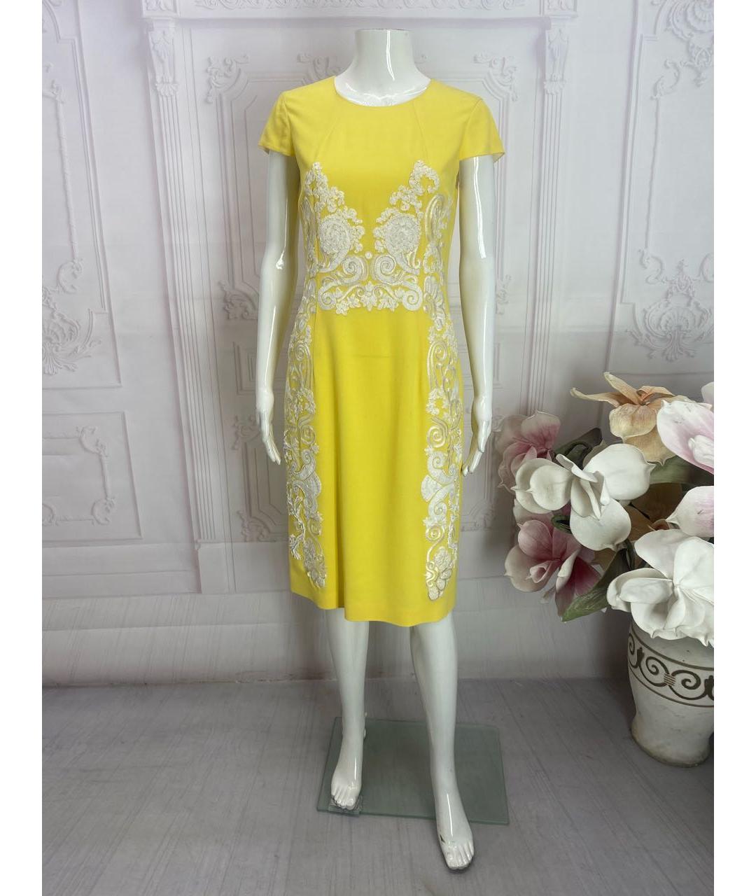 MANTU Желтое ацетатное платье, фото 8