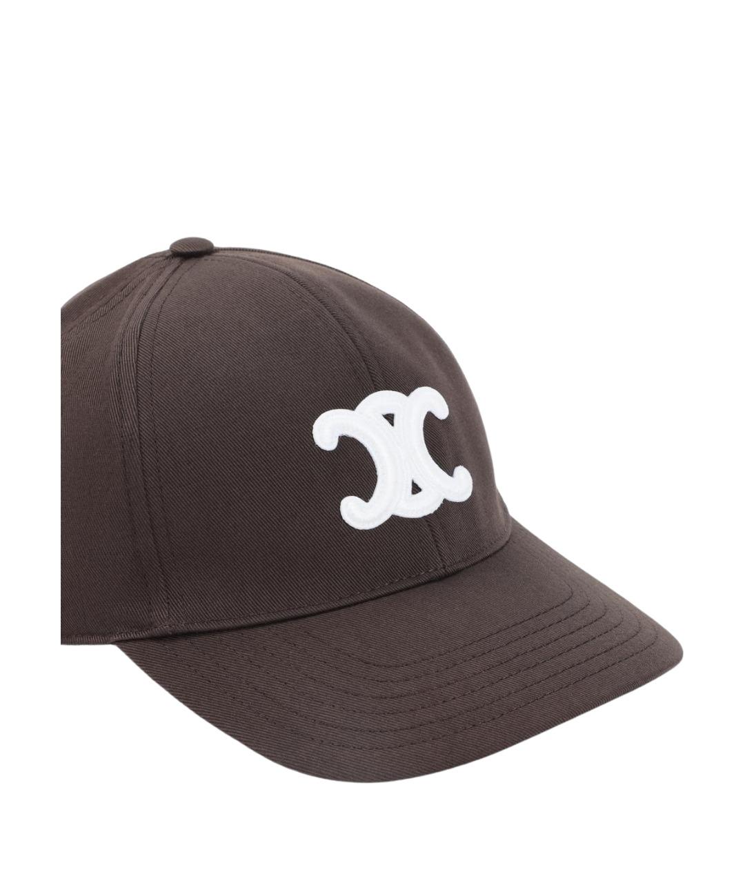 CELINE Коричневая хлопковая шляпа, фото 3