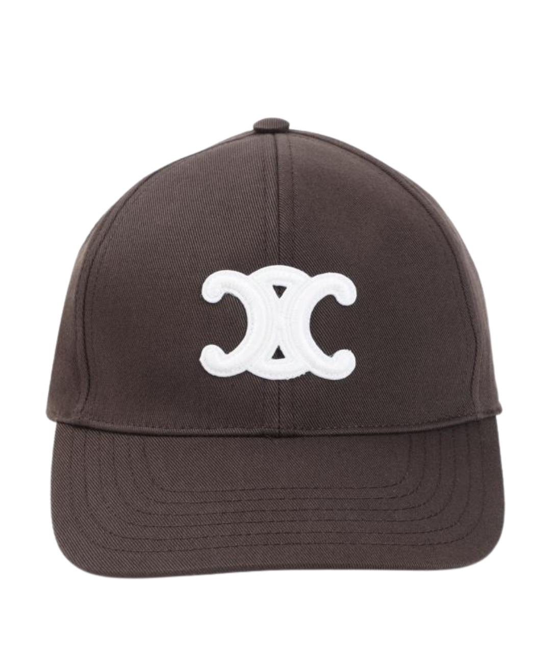 CELINE Коричневая хлопковая шляпа, фото 1