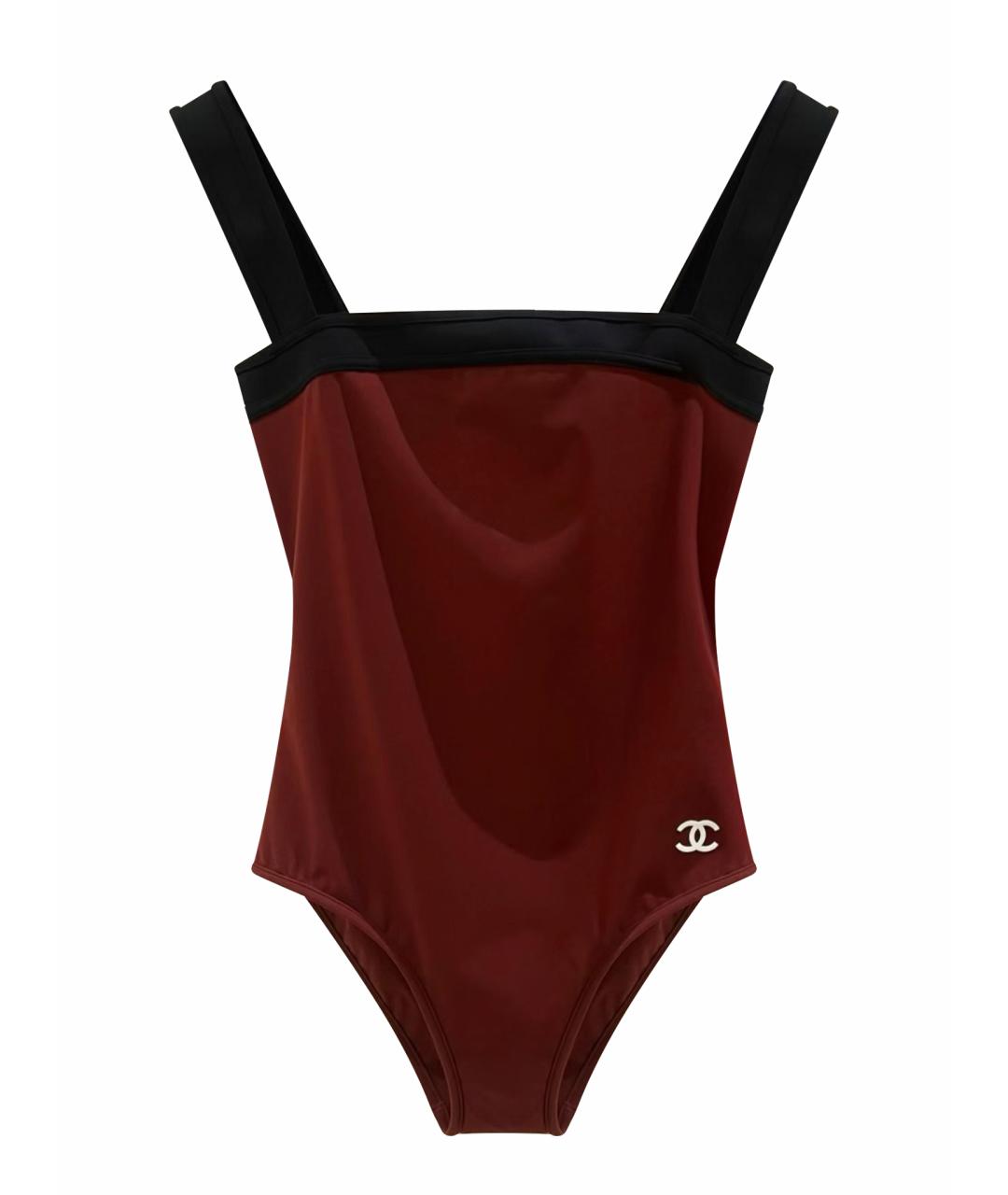 CHANEL Бордовый купальник, фото 1