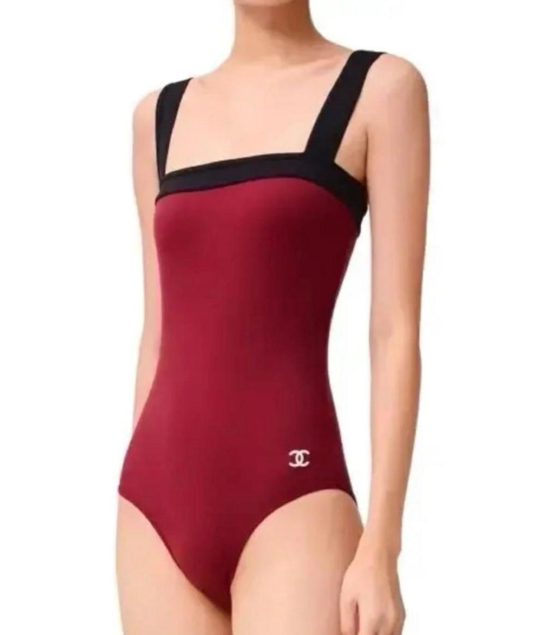 CHANEL Бордовый купальник, фото 3