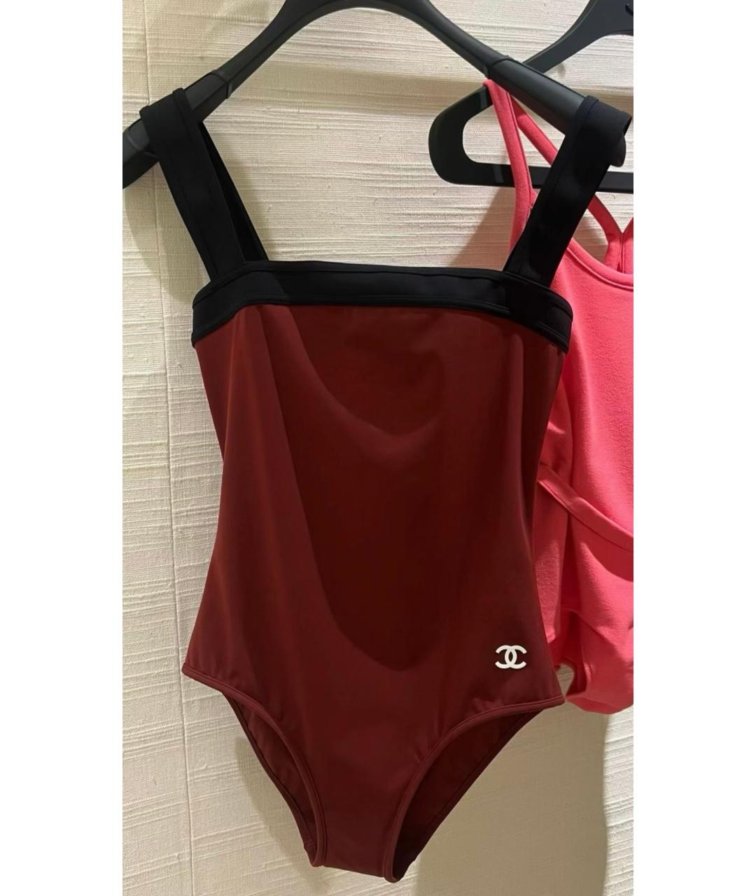CHANEL Бордовый купальник, фото 4