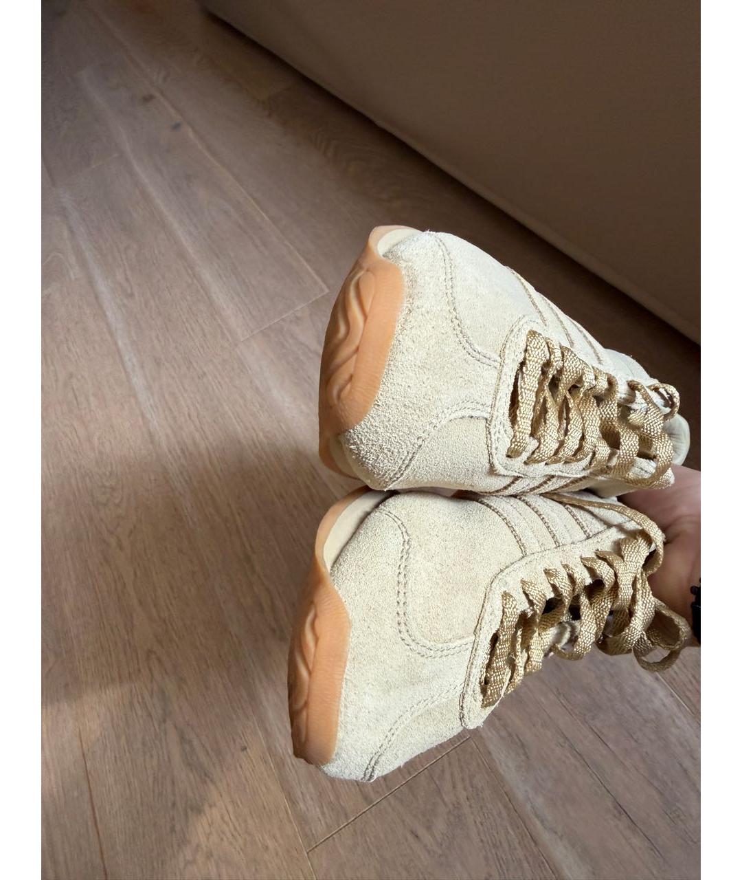 ADIDAS Бежевые замшевые кеды, фото 3