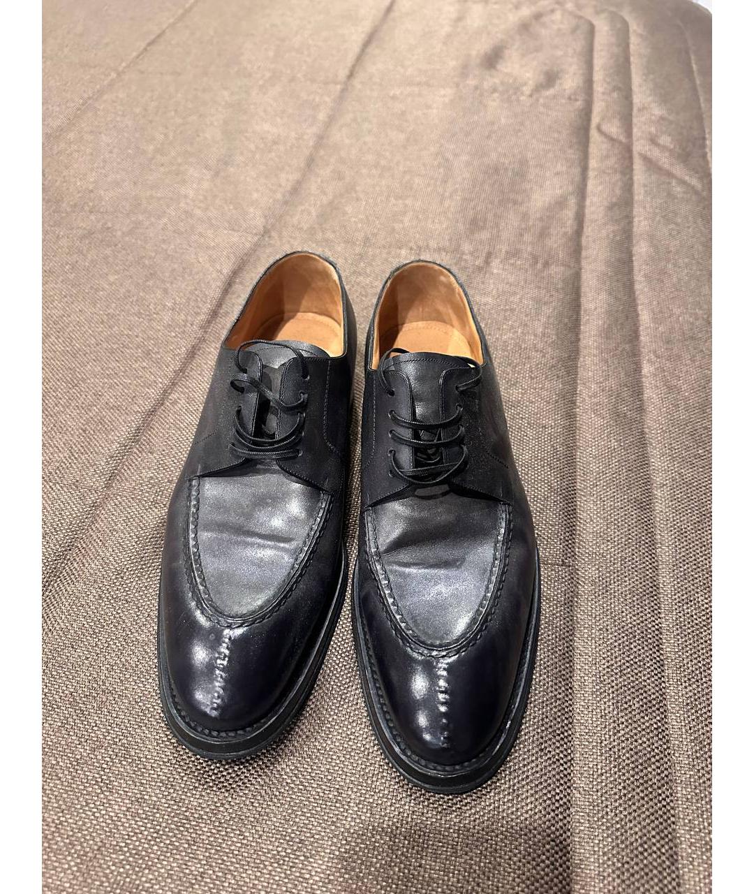 LOUIS VUITTON Черные кожаные туфли, фото 2