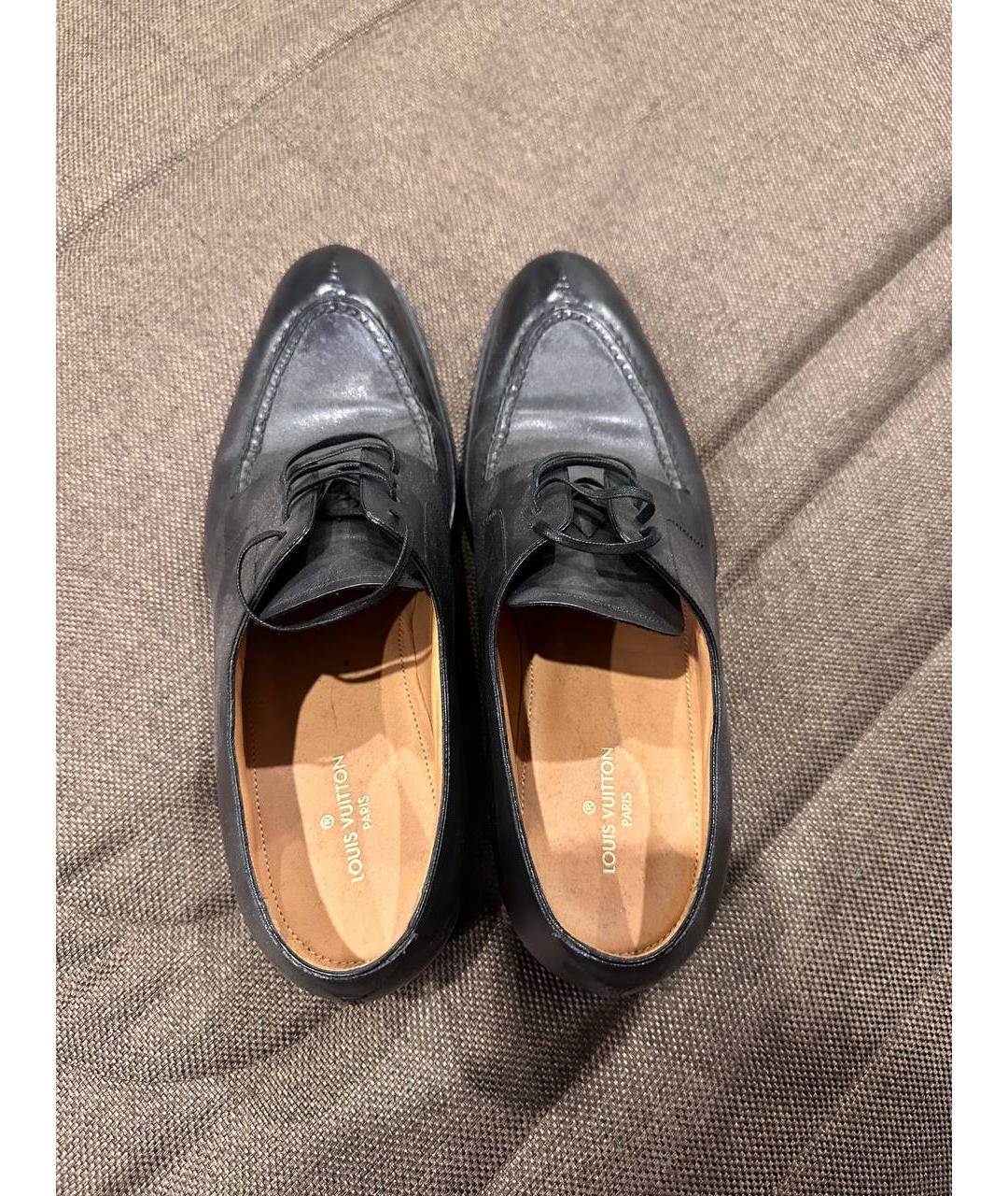 LOUIS VUITTON Черные кожаные туфли, фото 3
