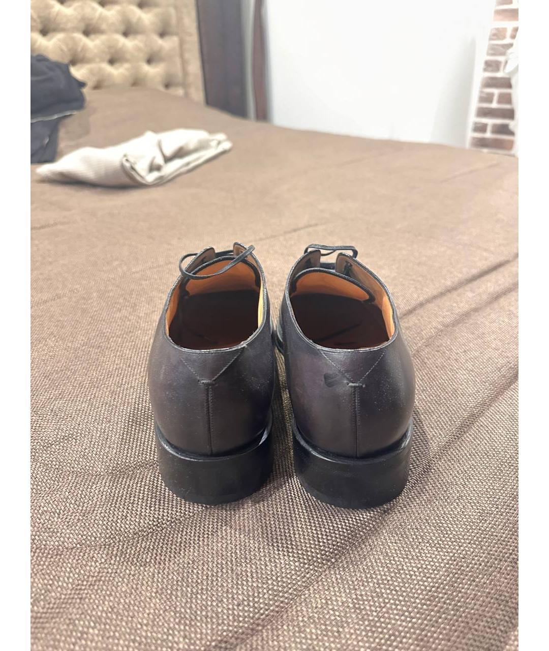 LOUIS VUITTON Черные кожаные туфли, фото 4